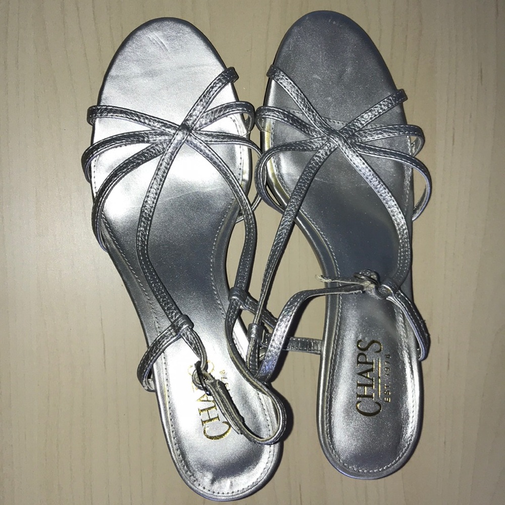 Chaps 1 in silver heels